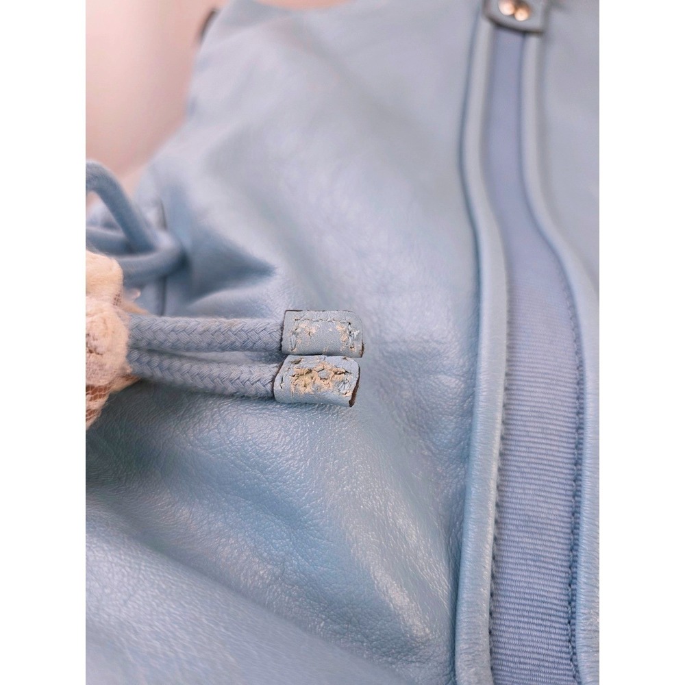 Coach Poppy Spotlight Tote Light Blue Leather Bag Silver Hardware 14564 - Picture 14 of 16